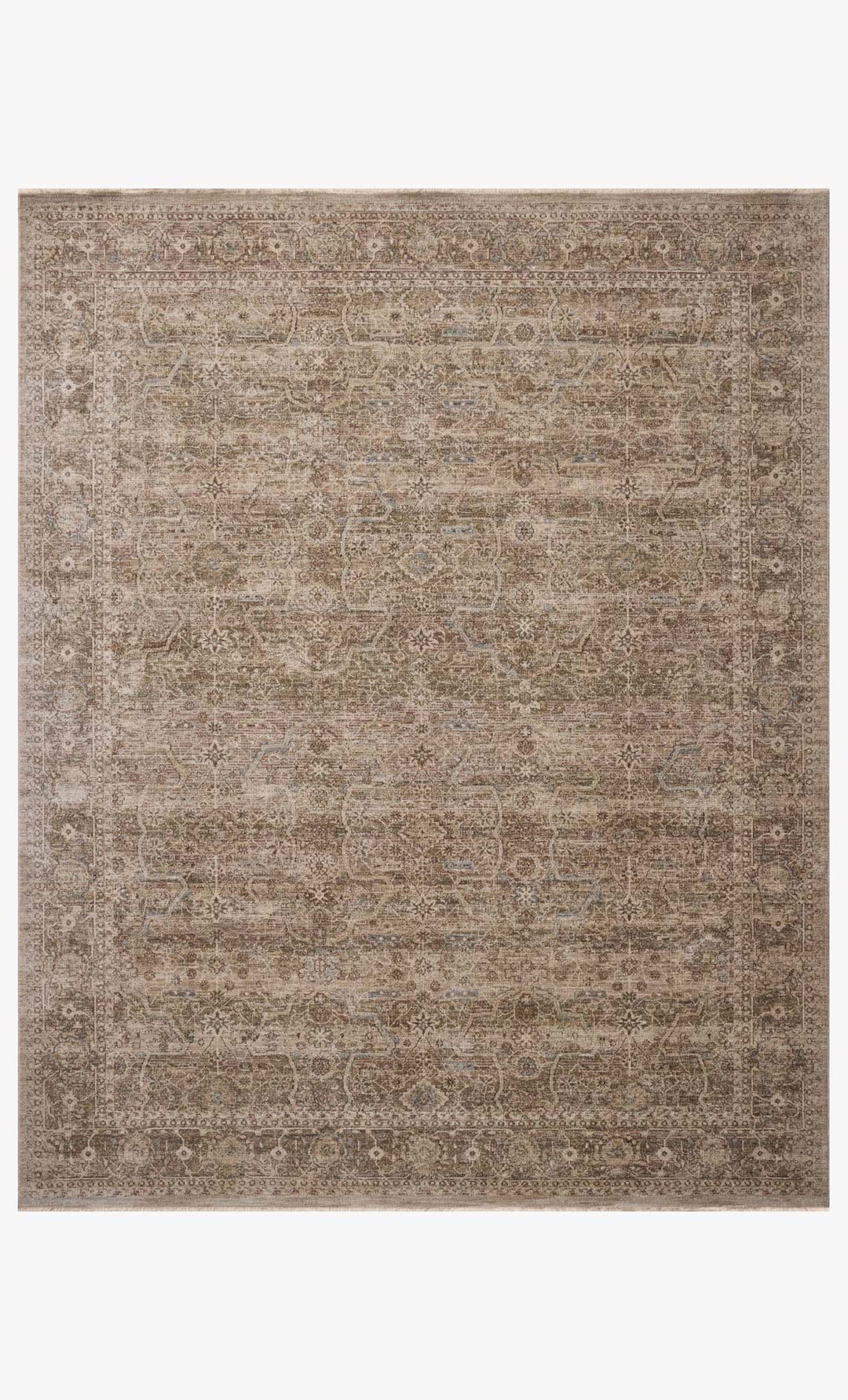 Tapis Ethel sauge et naturel Amber Lewis × Loloi — vue de face