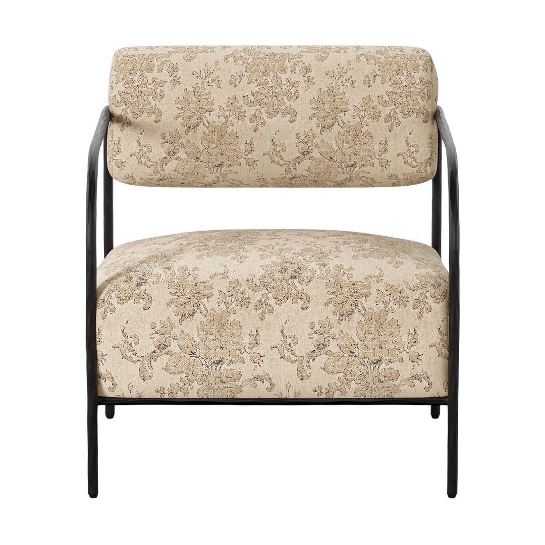 Floral Fer Noir Confort Chic Arrondi