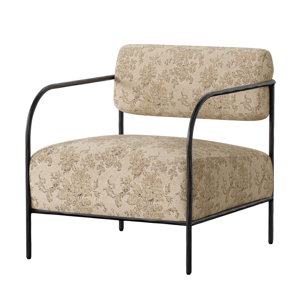 Floral Fer Noir Confort Chic Arrondi