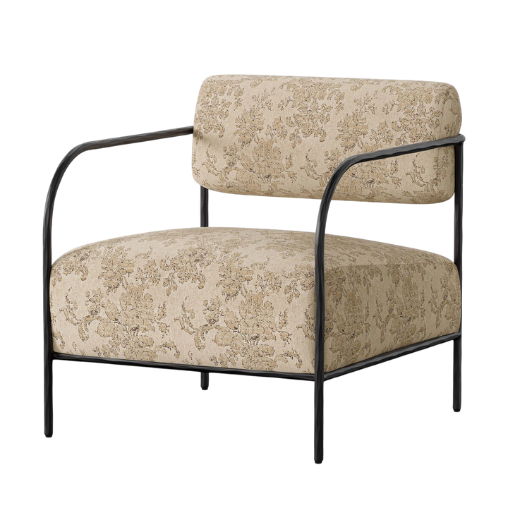 Floral Fer Noir Confort Chic Arrondi