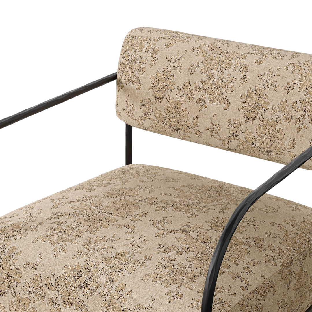 Floral Fer Noir Confort Chic Arrondi