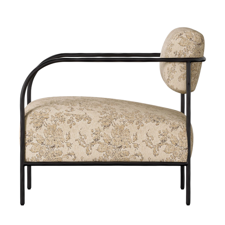 Floral Fer Noir Confort Chic Arrondi