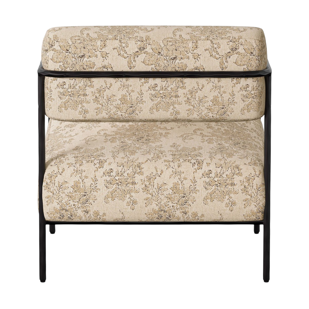 Floral Fer Noir Confort Chic Arrondi