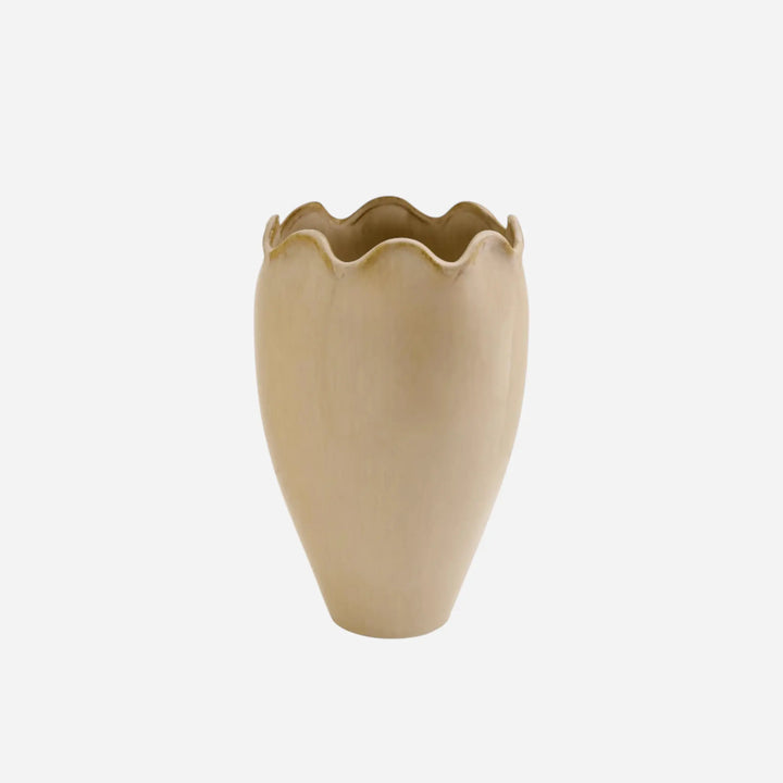 Vase Argile Beige Scallop Glacé