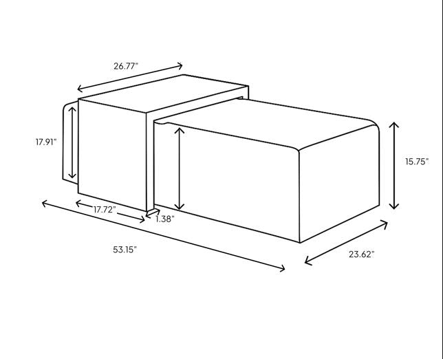 BIKA Ottoman crème  Maison Olive