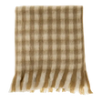 GABRIELLA Plaid Wool Blend Gingham Throw – Camel