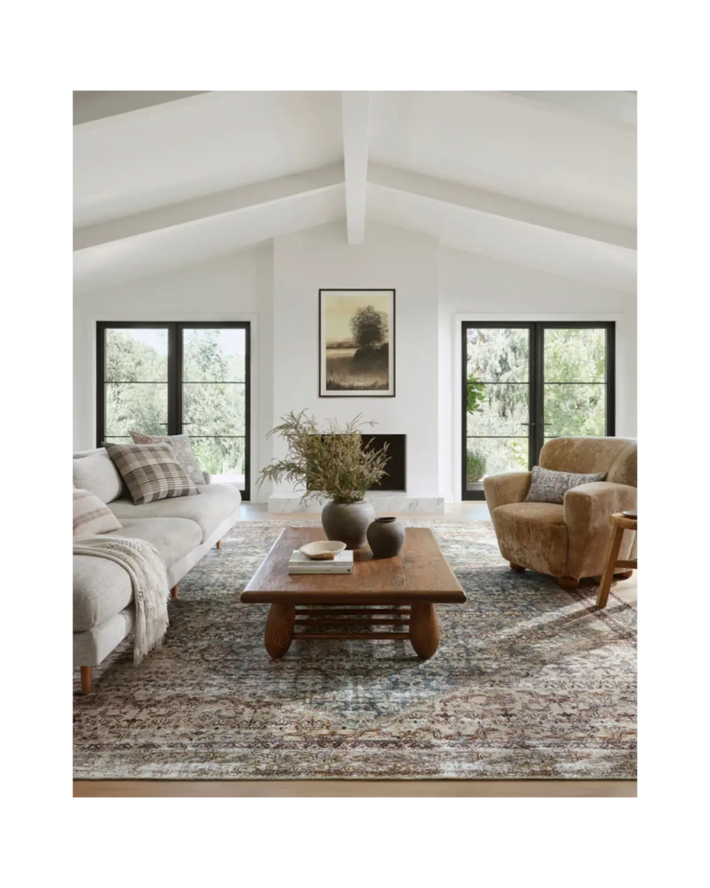 GEORGIE Teal / Antique Tapis - Maison Olive