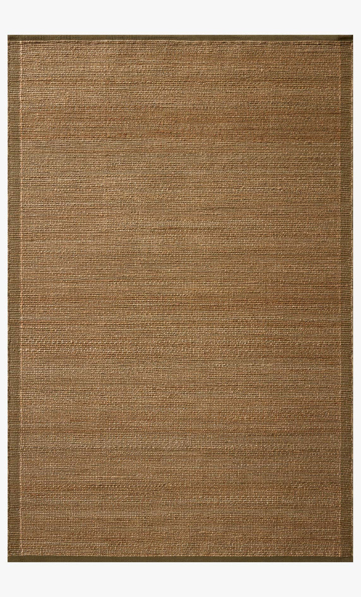 Tapis Gertrude naturel et vert Amber Lewis × Loloi — vue de face