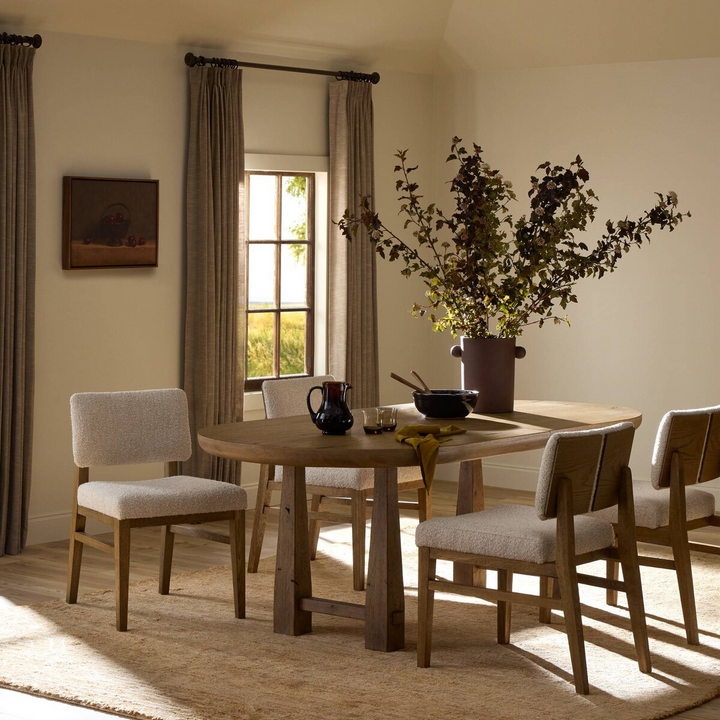 Table Bois Cuisine Ovale Chaleur