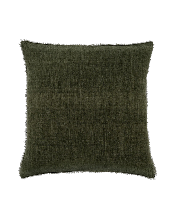 Coussin Vert Avocado Lin Douceur Confort
