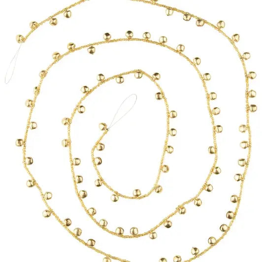 Guirlande de grelots dorés et perles de verre  Maison Olive