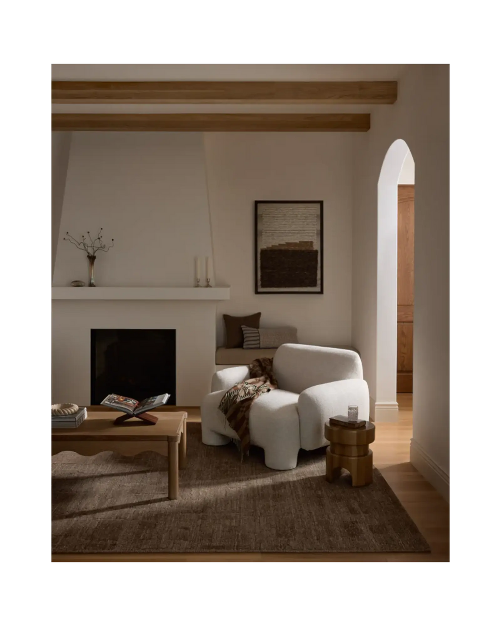Tapis Loloi Hartley Brun Laine