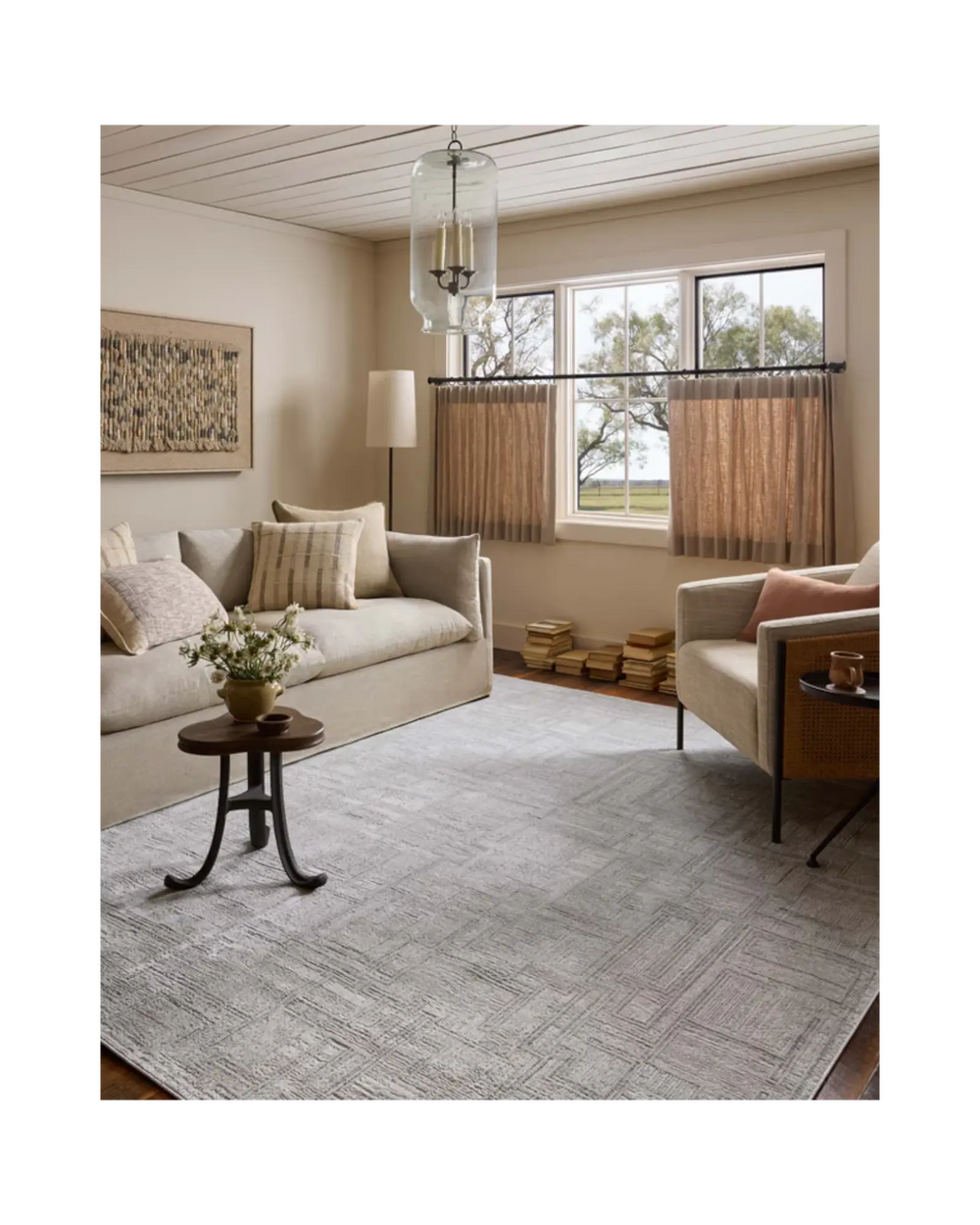 HOLLIS Grey / Ivory Tapis - Maison Olive