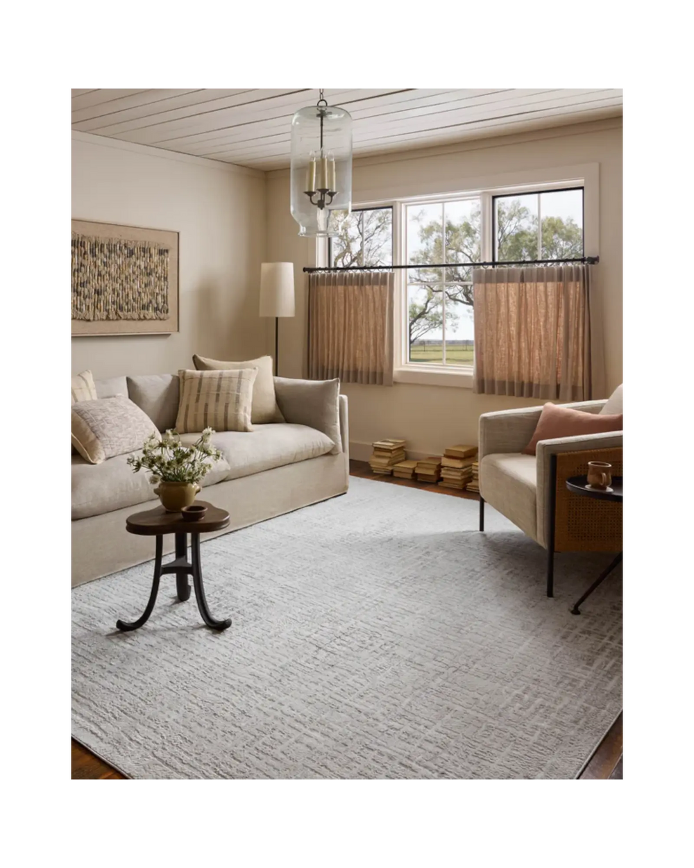 HOLLIS Ivory / Stone Tapis - Maison Olive