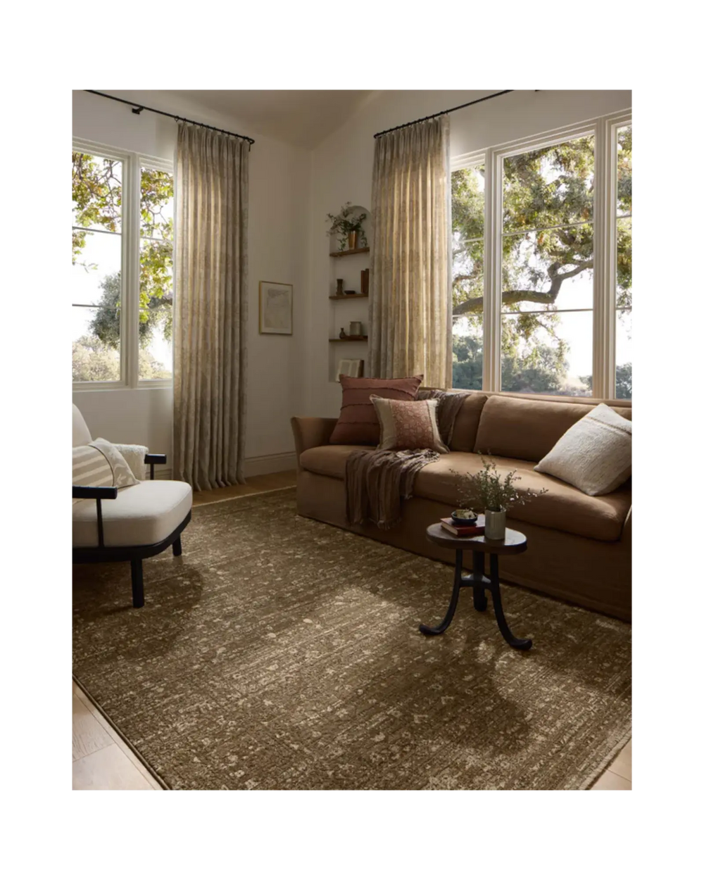 HAYWOOD Sage / Brown Tapis - Maison Olive