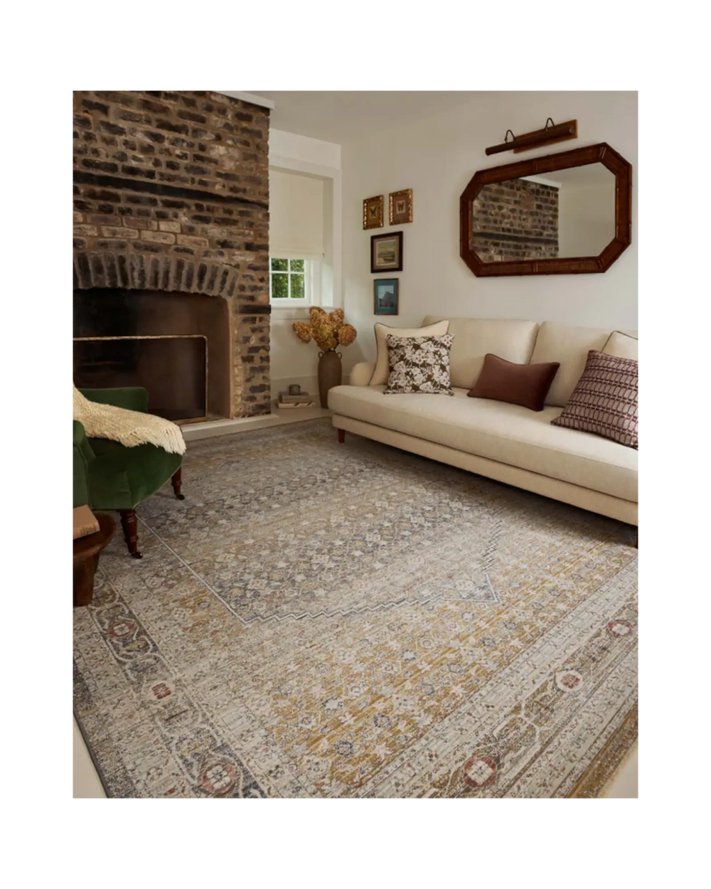 IDA CJ Stone / Gold Tapis - Maison Olive