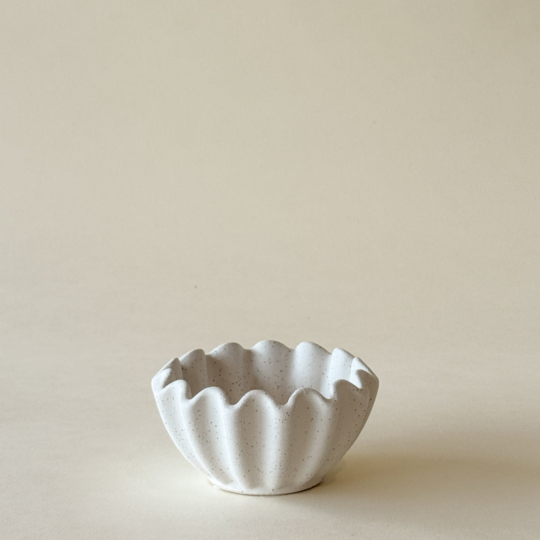 SHELL Céramique bol blanc craie - Maison Olive