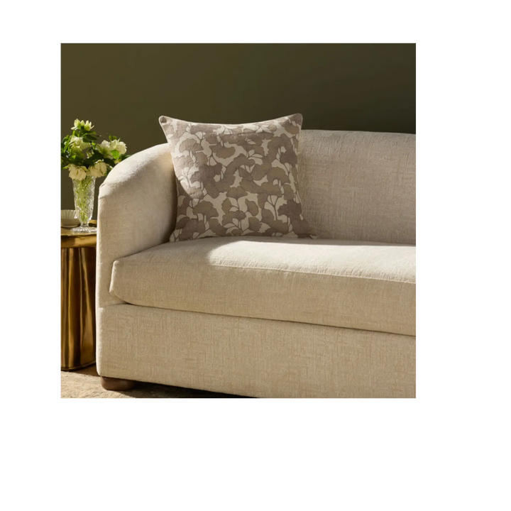 Coussin Floral Loloi Beige Neutre