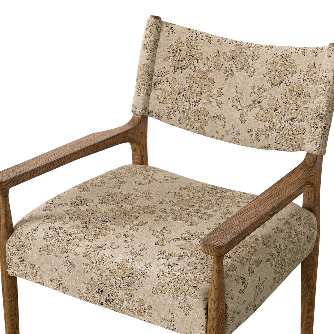 Chaise Florale Bois Tissus Cuisine Confort