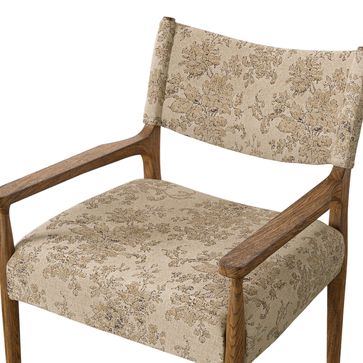 Chaise Florale Bois Tissus Cuisine Confort