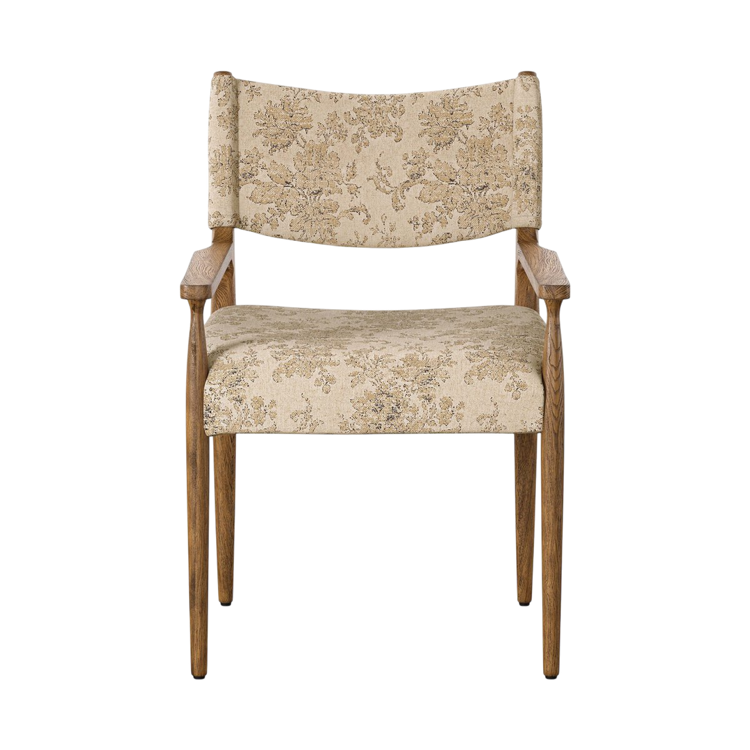 Chaise Florale Bois Tissus Cuisine Confort