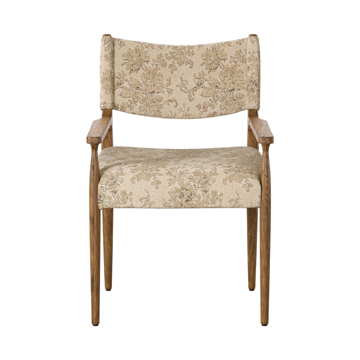 Chaise Florale Bois Tissus Cuisine Confort