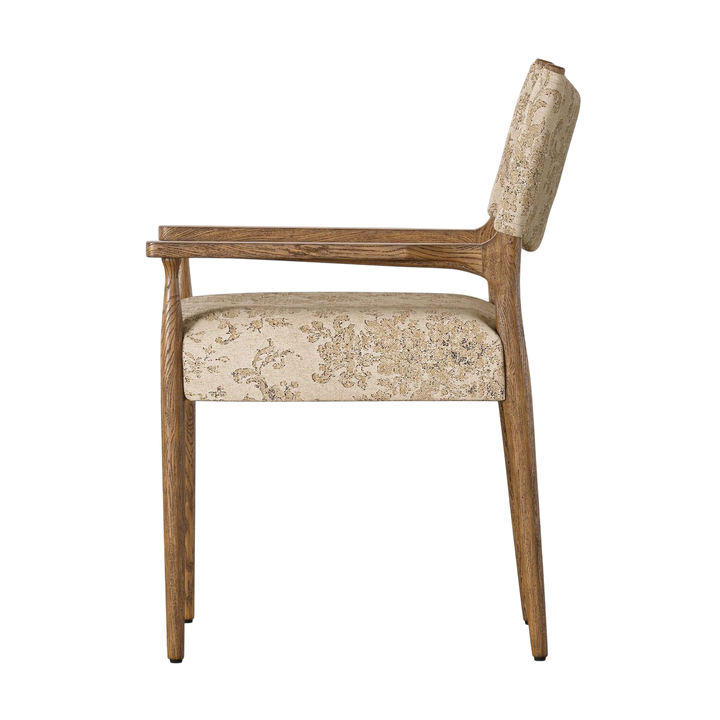 Chaise Florale Bois Tissus Cuisine Confort