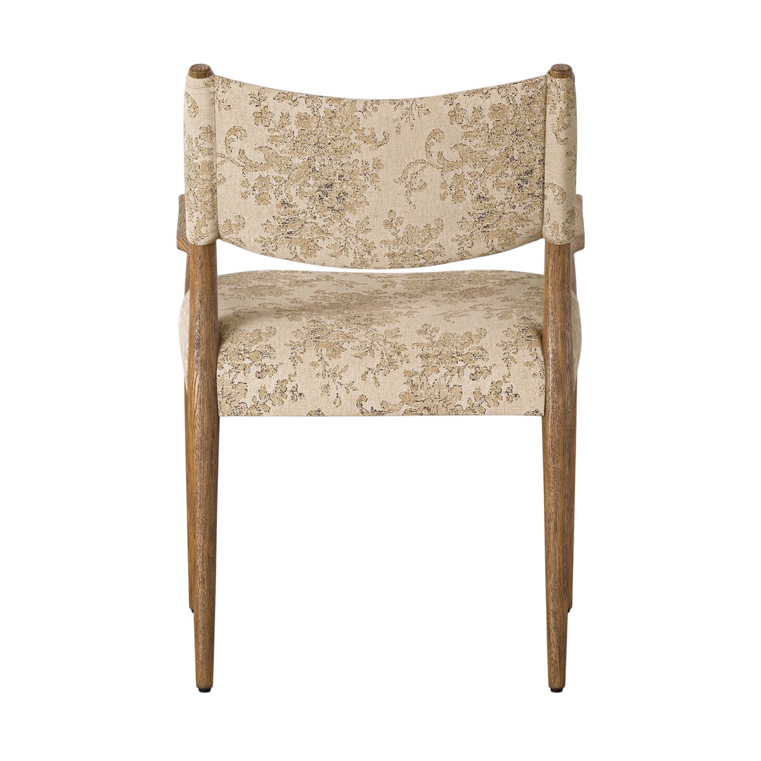 Chaise Florale Bois Tissus Cuisine Confort