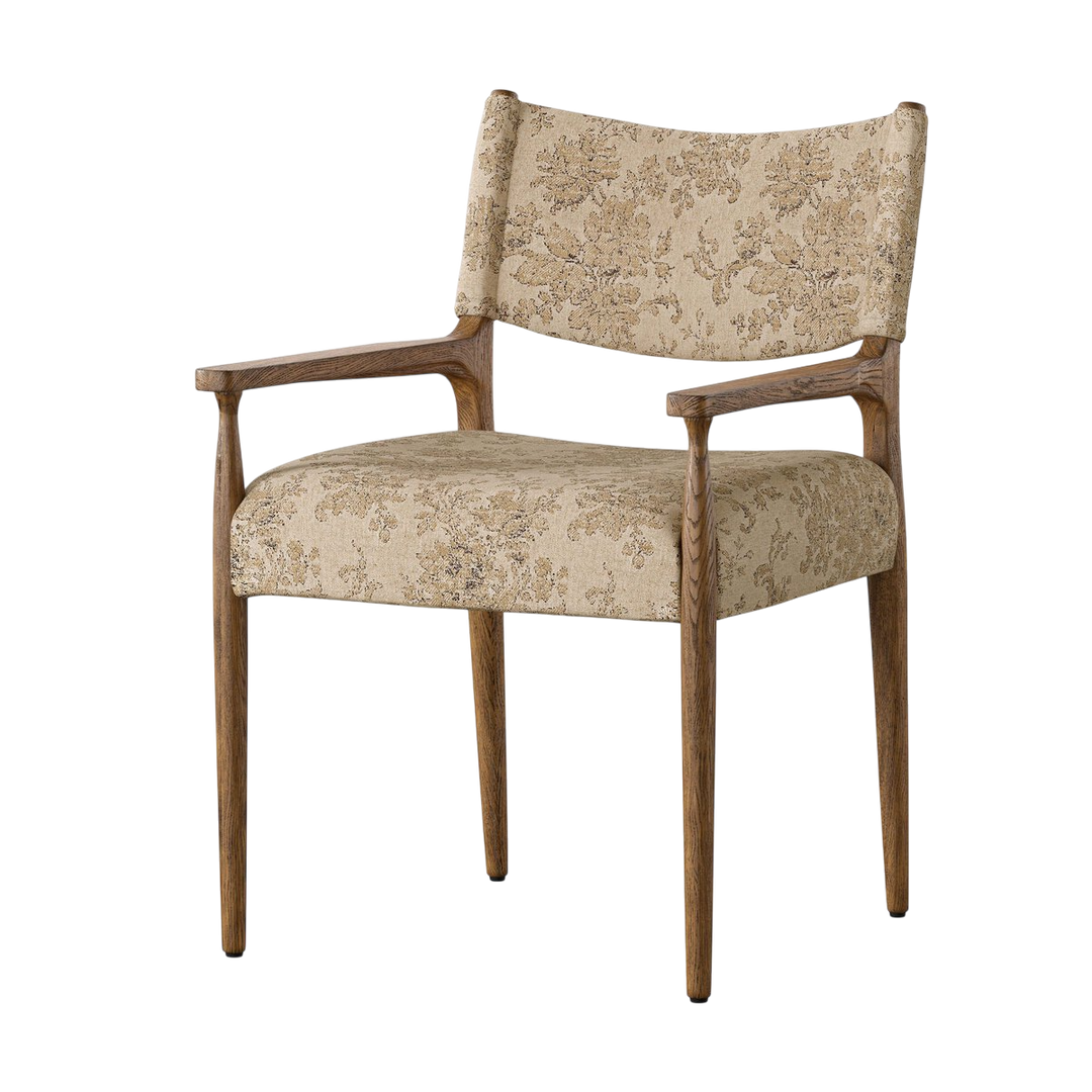 Chaise Florale Bois Tissus Cuisine Confort