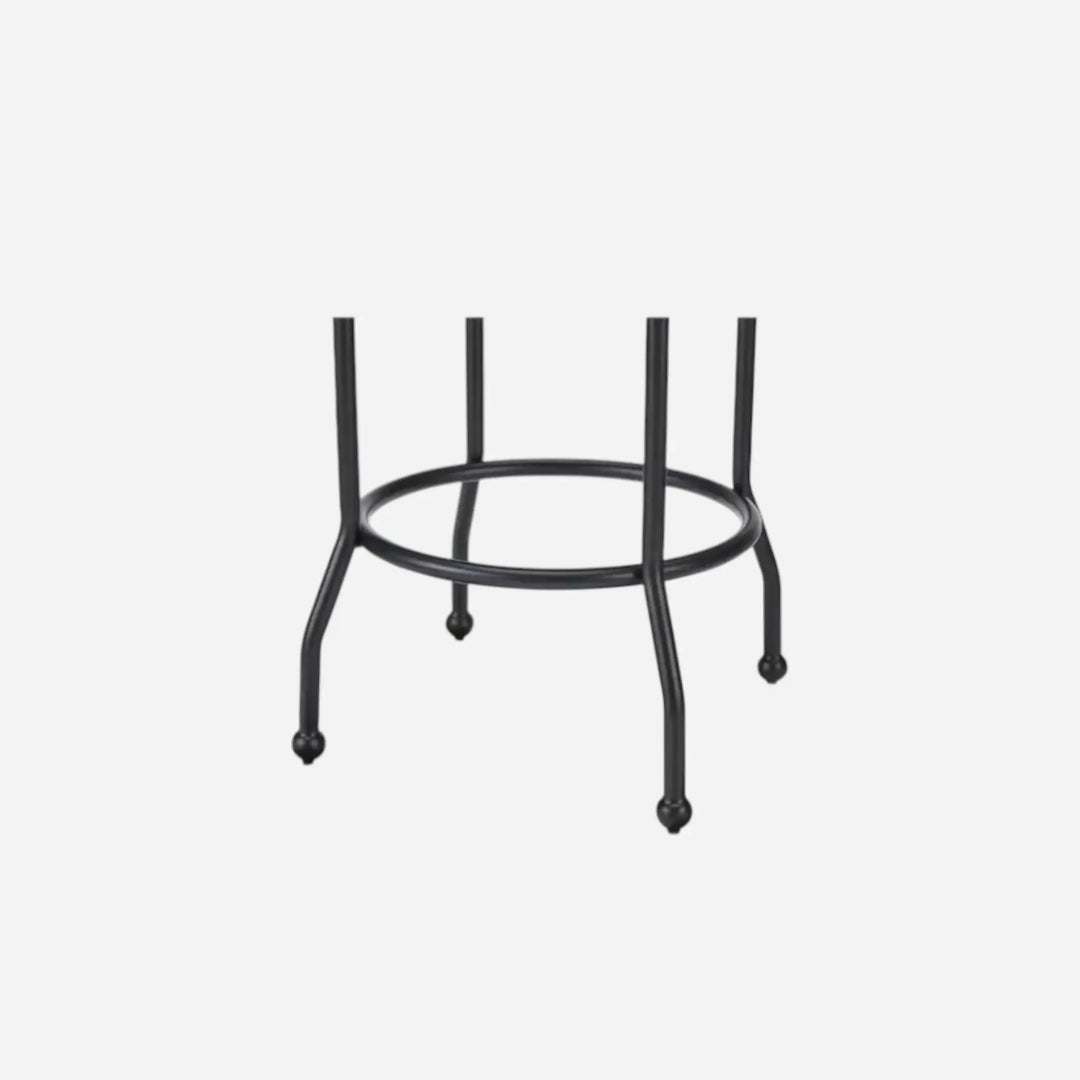 Tabouret Pivotant Rond Brun Fer