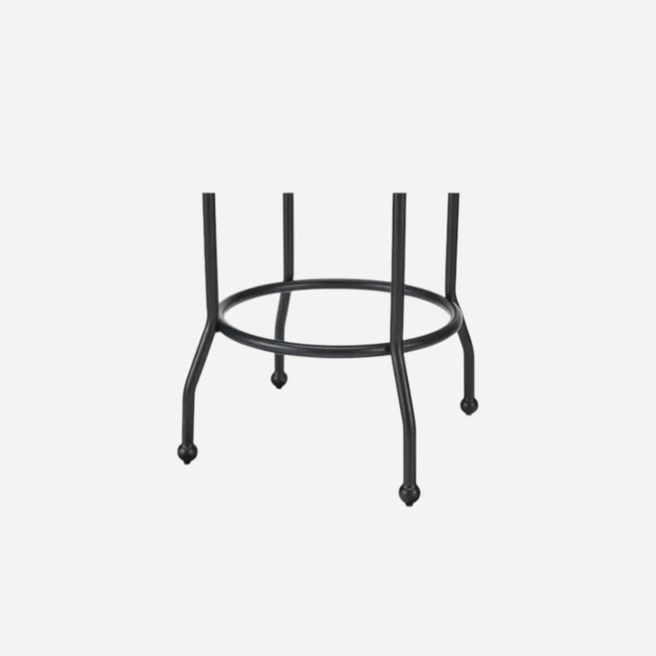 Tabouret Pivotant Rond Brun Fer