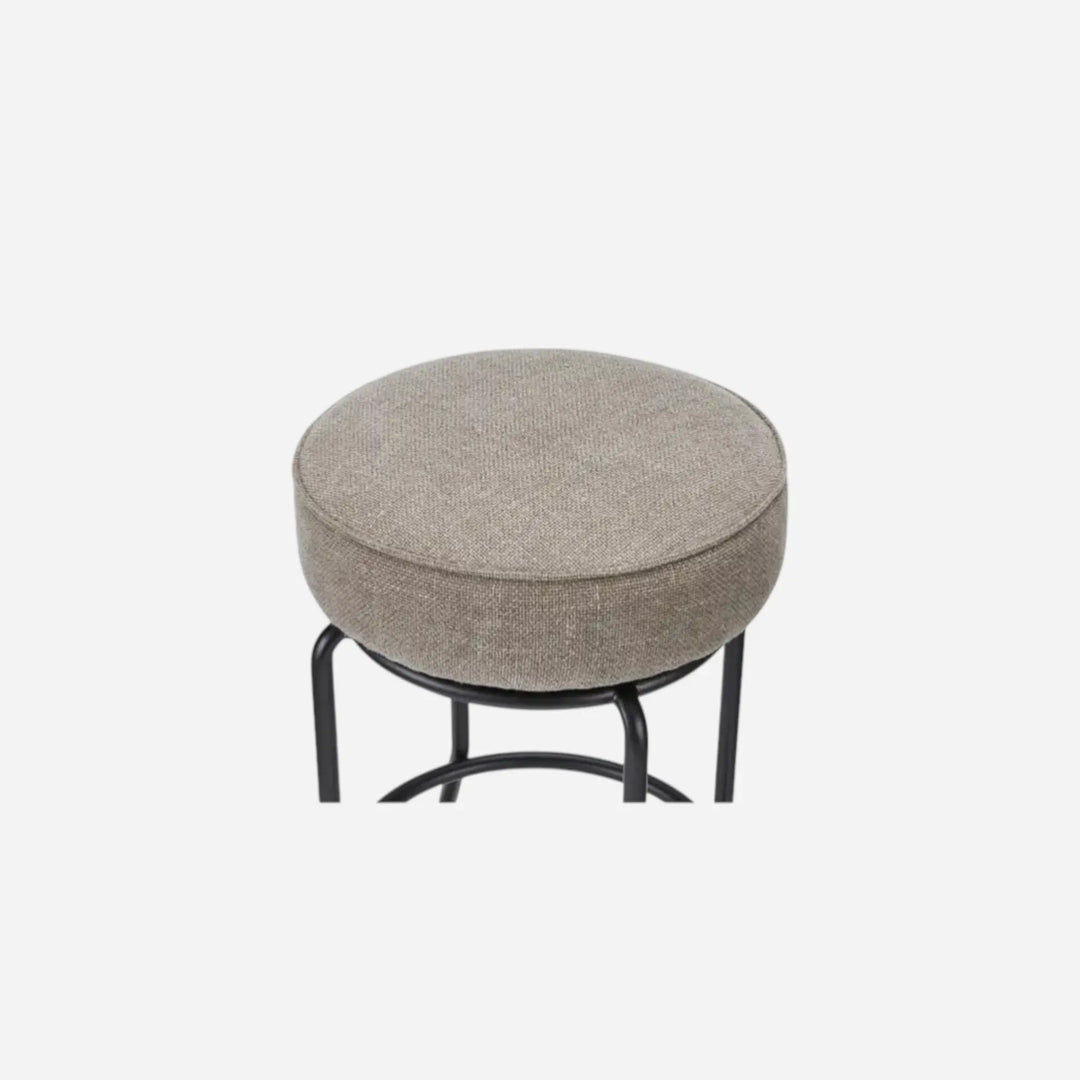 Tabouret Pivotant Rond Brun Fer