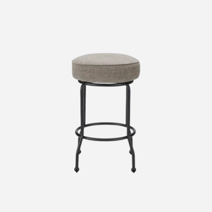 Tabouret Pivotant Rond Brun Fer