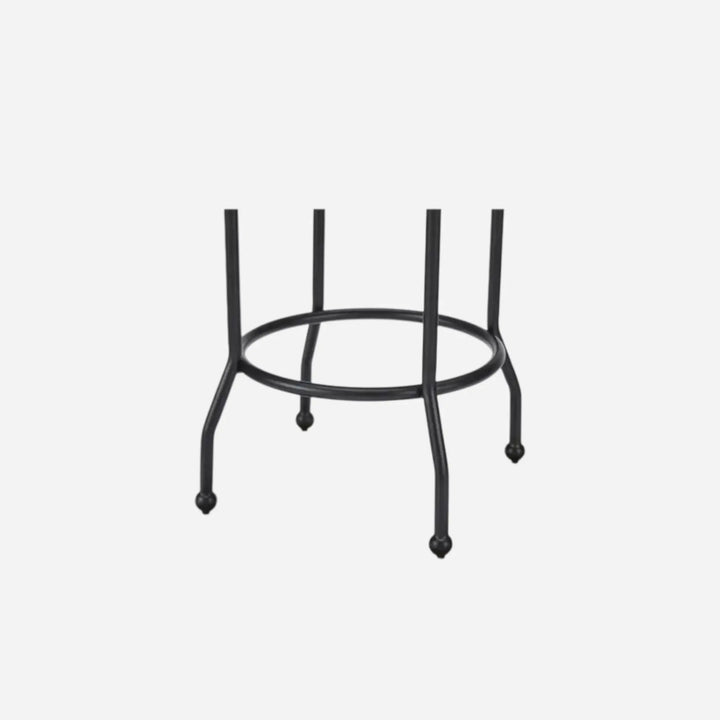 Tabouret Pivotant Rond Beige Fer