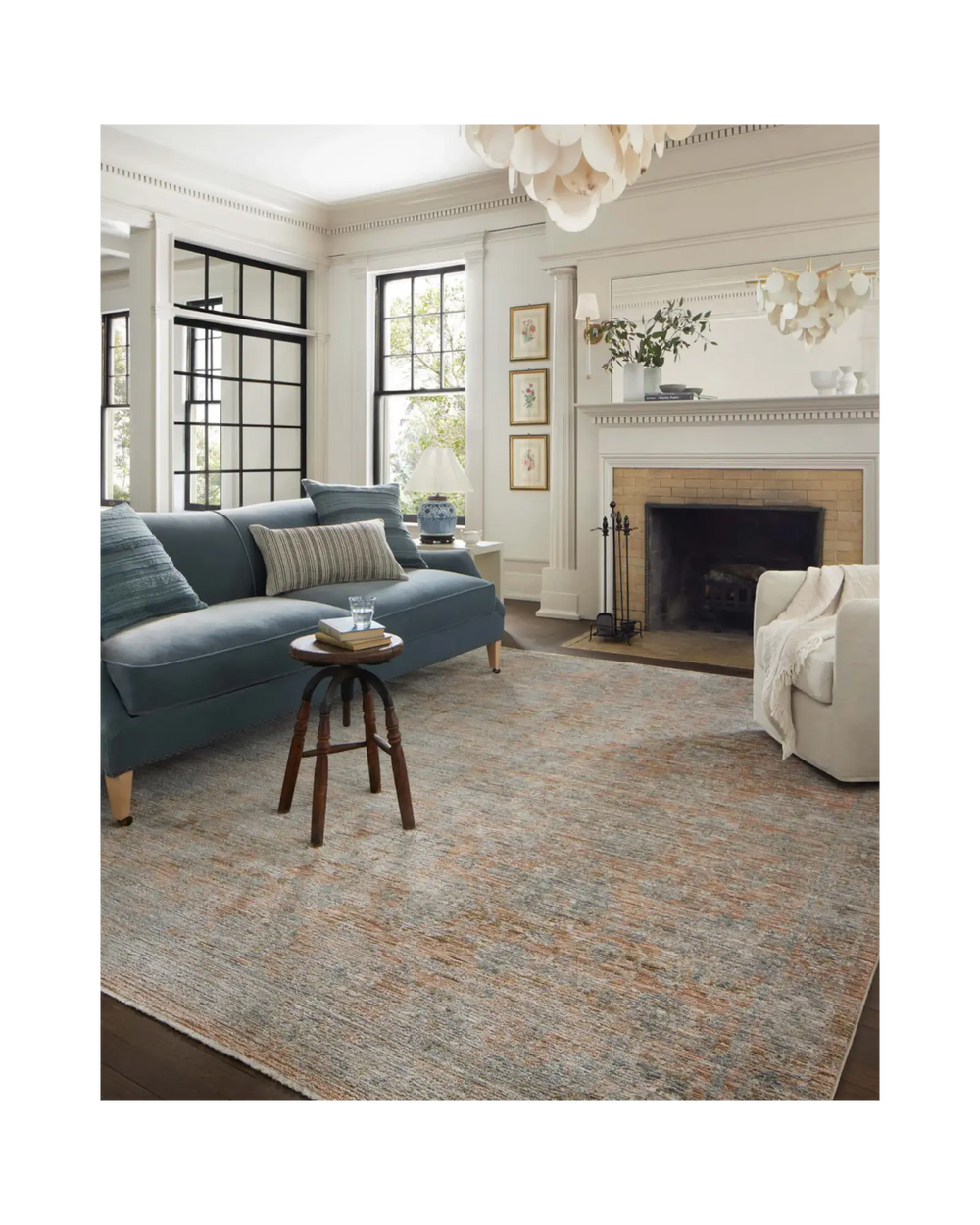 KATHERINE Terracotta / Smoke Tapis - Maison Olive