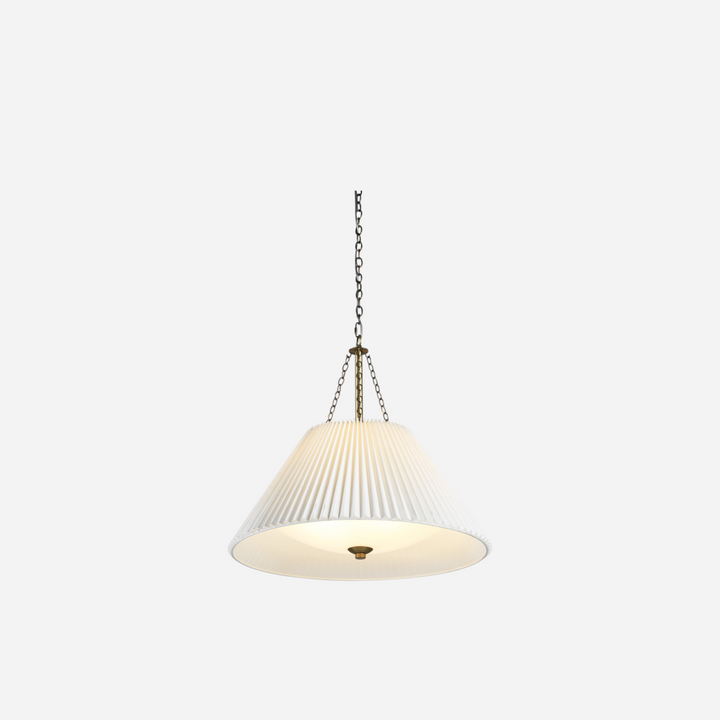 Luminaire Ombrelle allumé avec diffuseur en verre dépoli