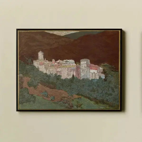 Landscape Toile encadrée Maison Olive