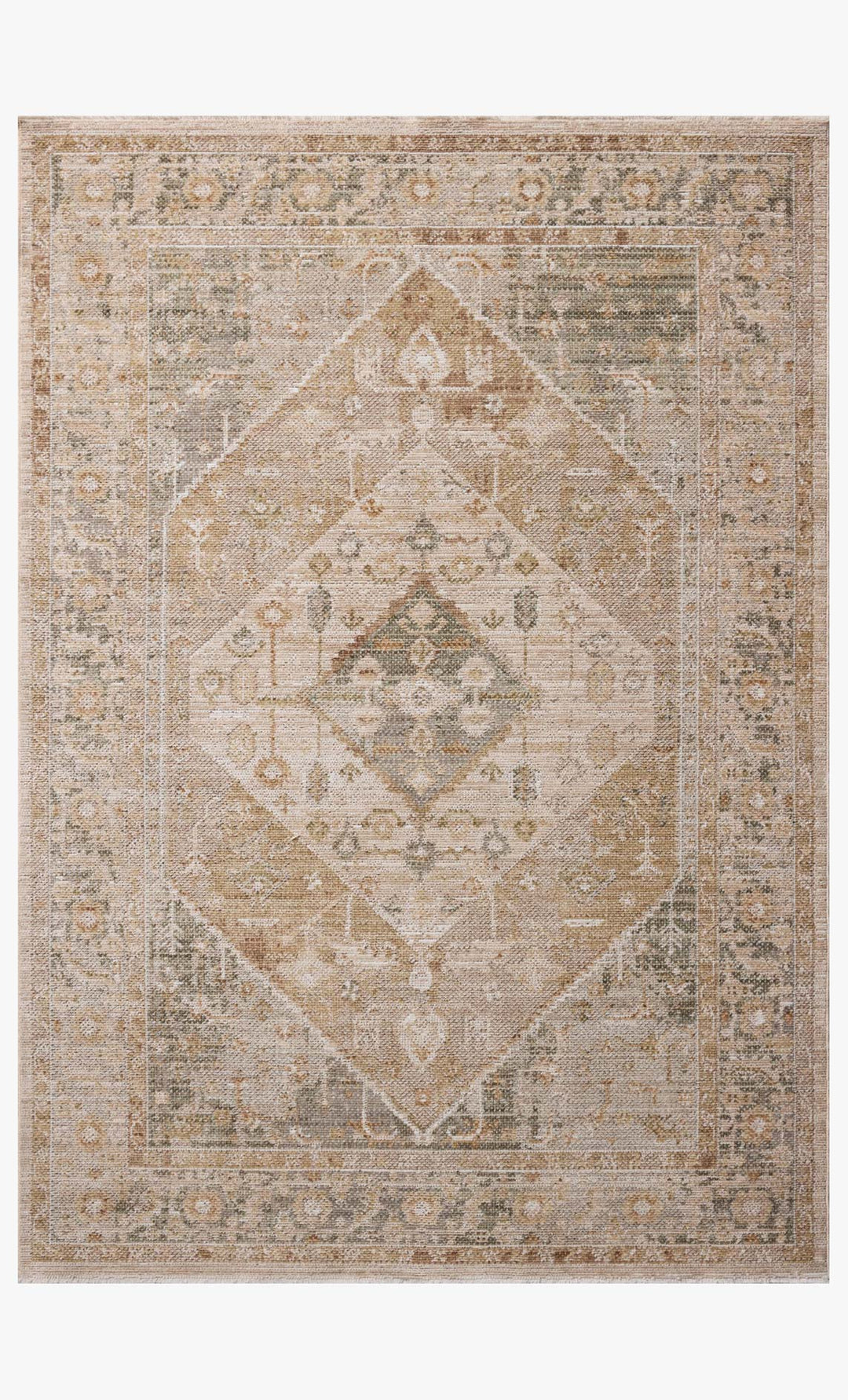 Tapis Nella lagon et sable Amber Lewis × Loloi — vue de face