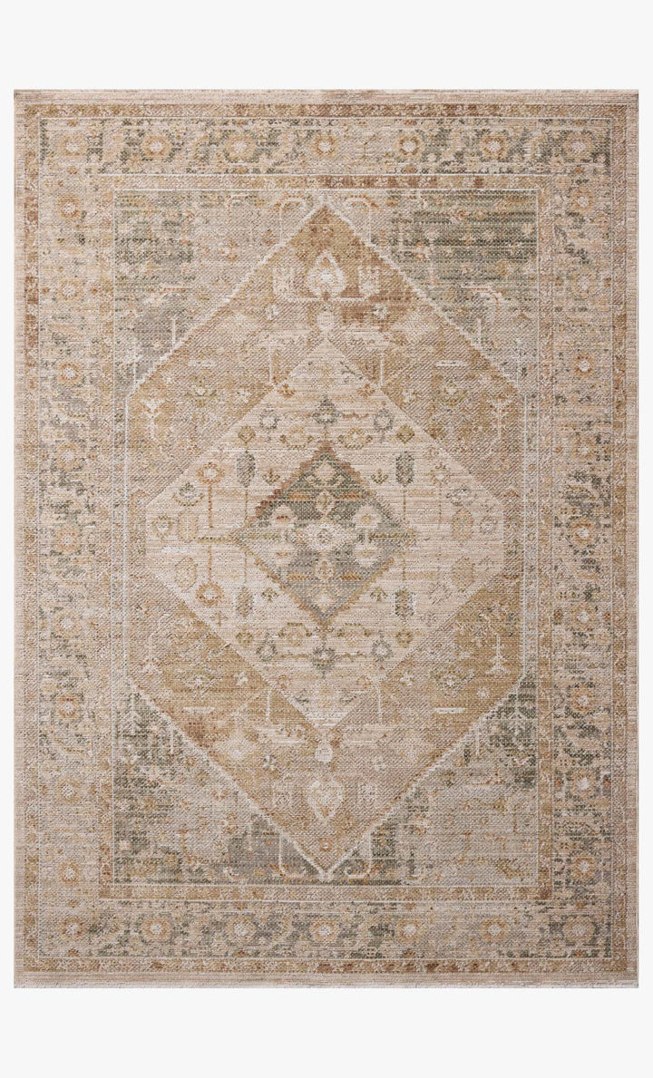 Tapis Nella lagon et sable Amber Lewis × Loloi — vue de face
