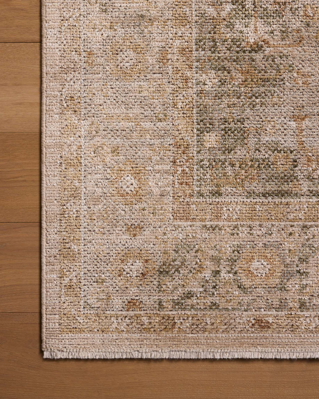 Tapis Nella lagon et sable Amber Lewis × Loloi — détail de la texture