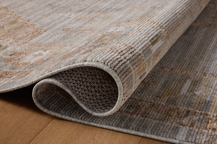 Tapis Nella ciel et naturel Amber Lewis × Loloi — détail de la texture