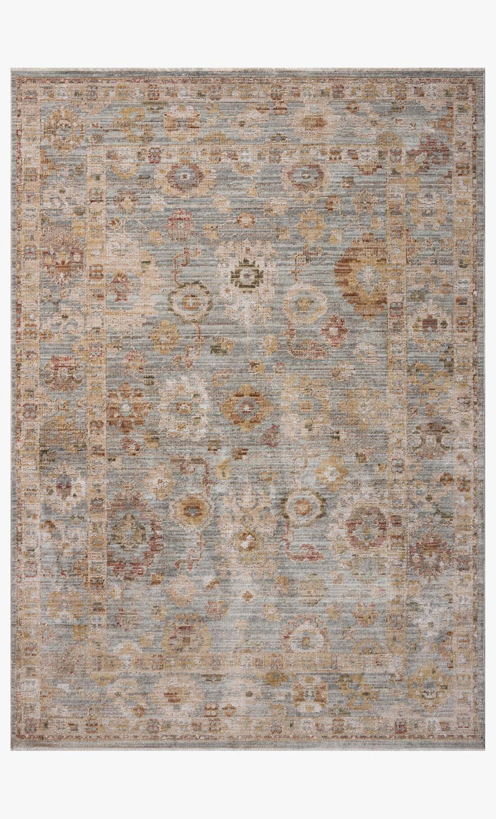 Tapis Nella ciel multicolore Amber Lewis × Loloi — vue de face