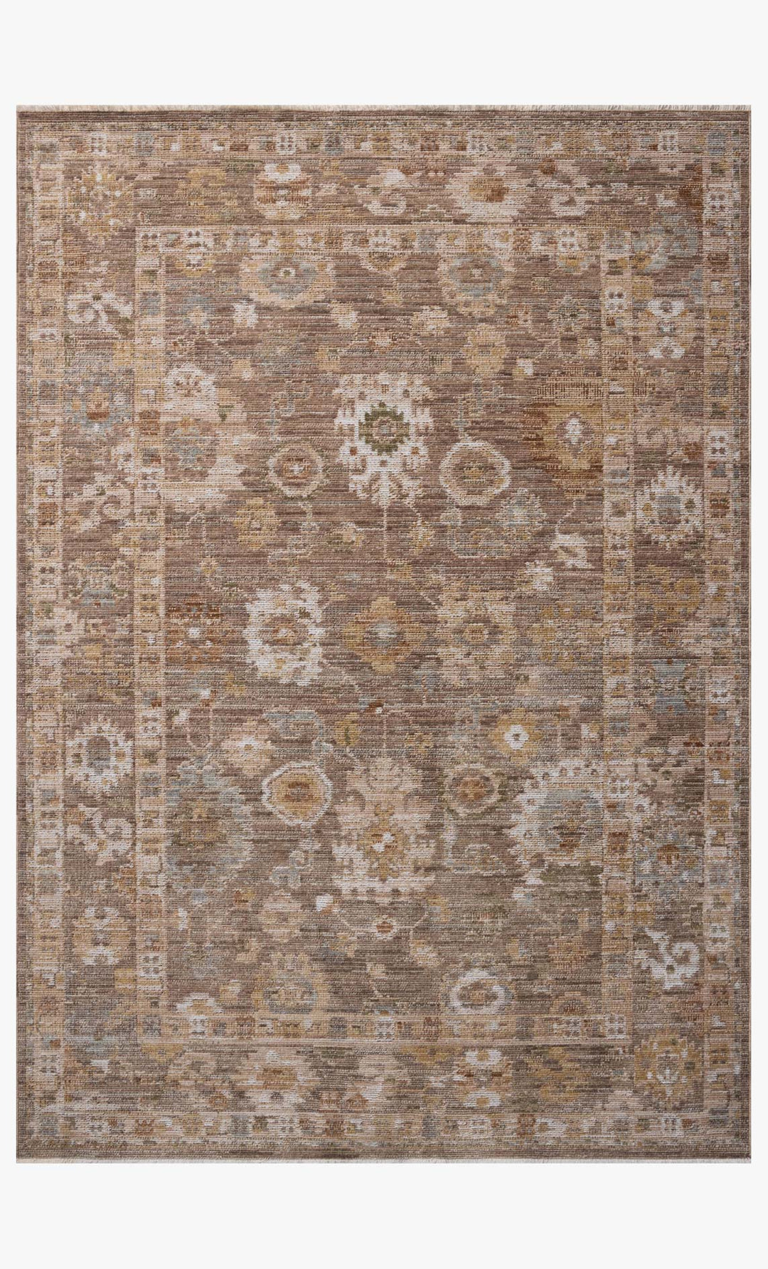Tapis Nella pierre et terre Amber Lewis × Loloi — vue de face