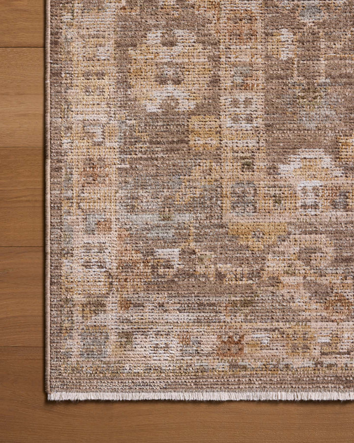 Tapis Nella pierre et terre Amber Lewis × Loloi — détail de la texture