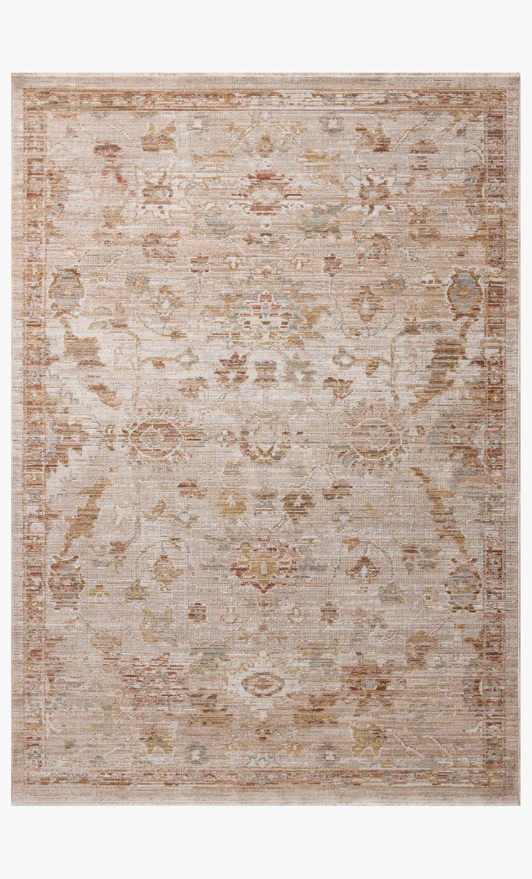 Tapis Nella naturel multicolore Amber Lewis × Loloi — vue de face