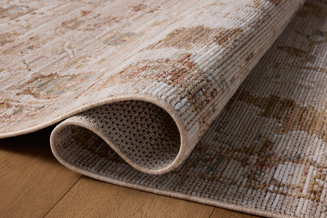 Tapis Nella naturel multicolore Amber Lewis × Loloi — détail de la texture