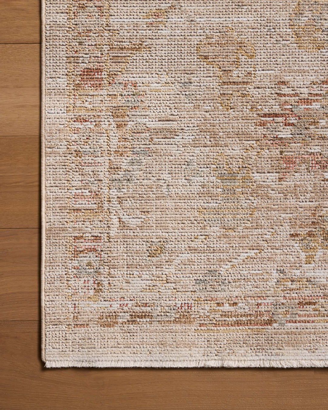 Tapis Nella naturel multicolore Amber Lewis × Loloi — détail de la texture