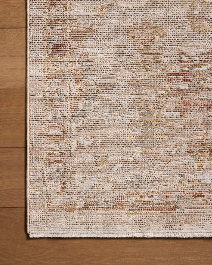 Tapis Nella naturel multicolore Amber Lewis × Loloi — détail de la texture