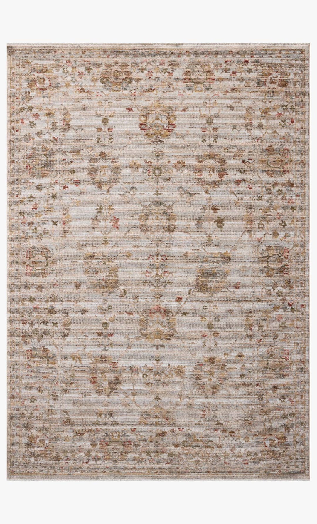 Tapis Nella ivoire multicolore Amber Lewis × Loloi — vue de face