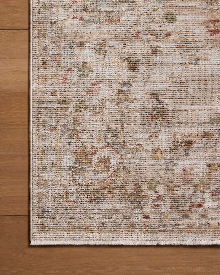 Tapis Nella ivoire multicolore Amber Lewis × Loloi — détail de la texture